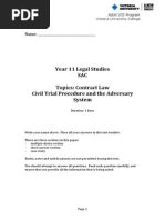 SAC - Year 11 Legal Studies