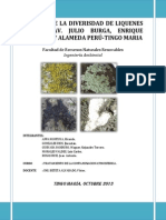 Liquenes Como Indicadores de Contaminacion Atmosférica
