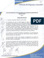 Plan de Desarrollo Institucional del Dr.  Julián Palacin Fernández Candidato al CAL.