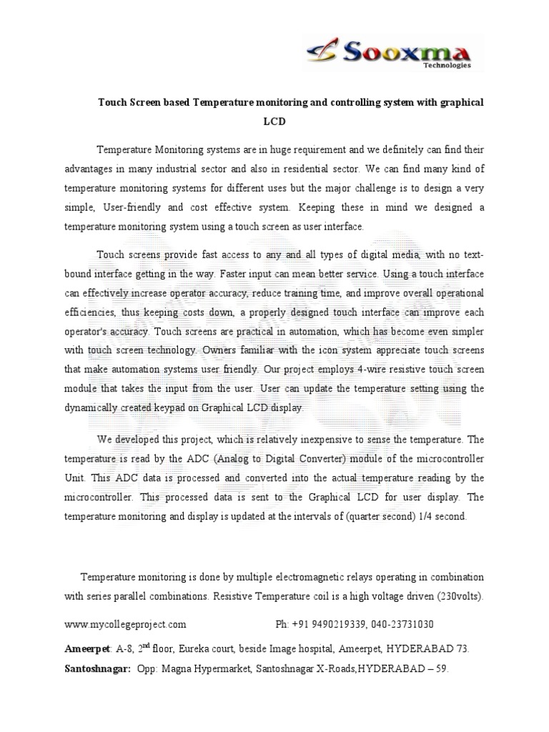 15.TouchScreen Based Temperature Monitoring and Control System PDF ...