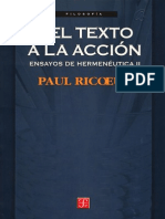 Del texto a la acción Ensayos de hermenéutica II  Paul Ricoeur