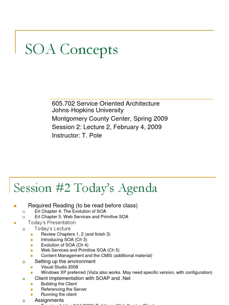 SOA Concepts and Evolution Overview | PDF | Service Oriented ...