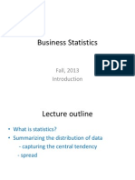 Business Statistics L1
