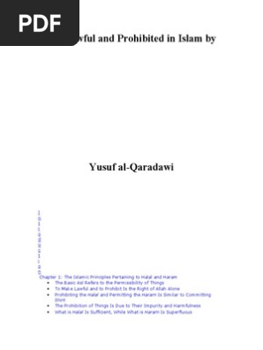 the lawful and prohibited in islam pdf sahabah islamic theology