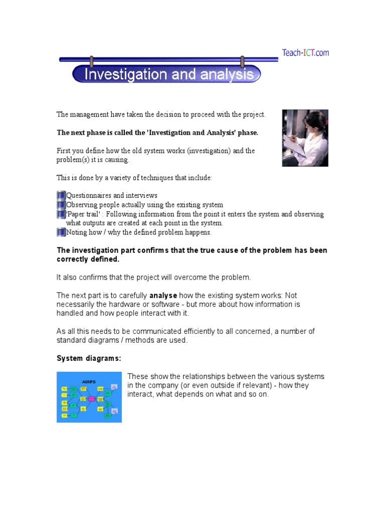 The Next Phase Is Called The 'Investigation and Analysis' Phase | PDF