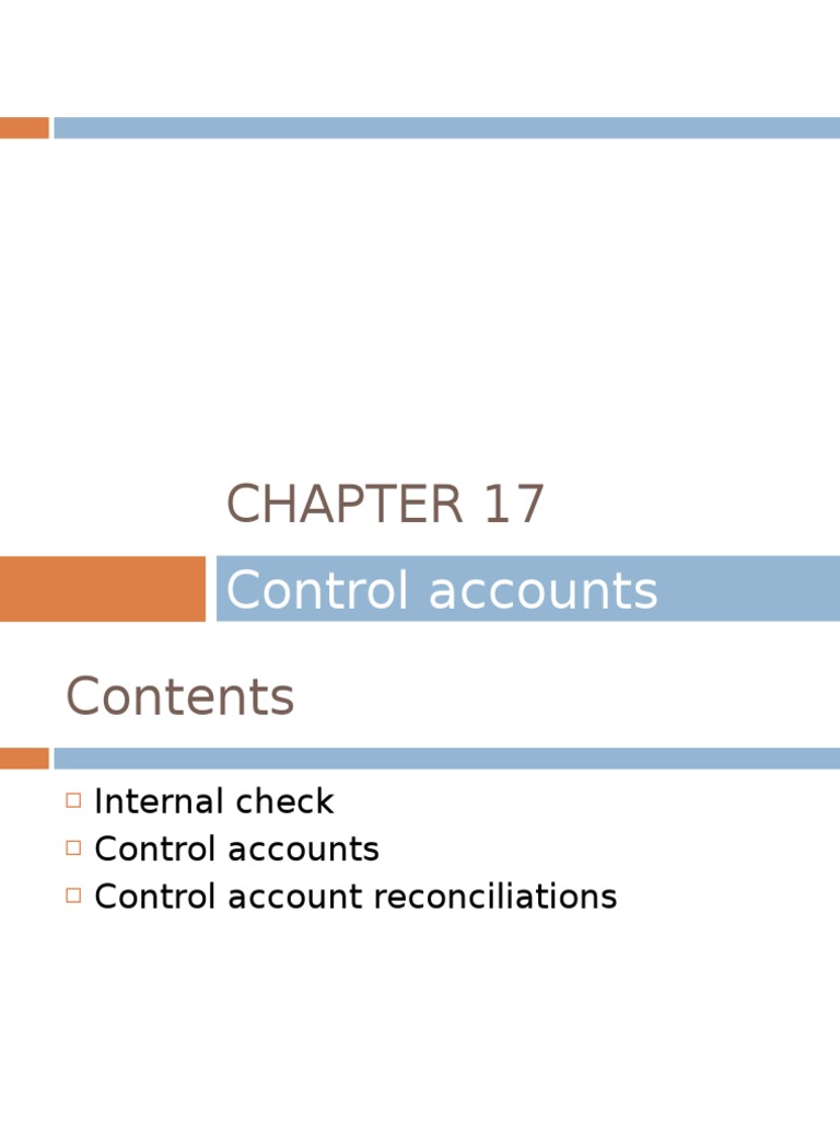 Understanding Control Accounts and Reconciliations | PDF | Debits And ...