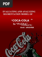 Segmentation Model of Coca-Cola in Patna, PPT-Presentation-AMIT KRISHNA