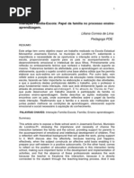INTERAÇÃO FAMILIA-ESCOLA NA EDUCAÇÃO