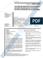 NBR 12309 NB 1393 - Execucao de Sistema de Revestimento Com Epoxi Liquido para o Interior e o Ext