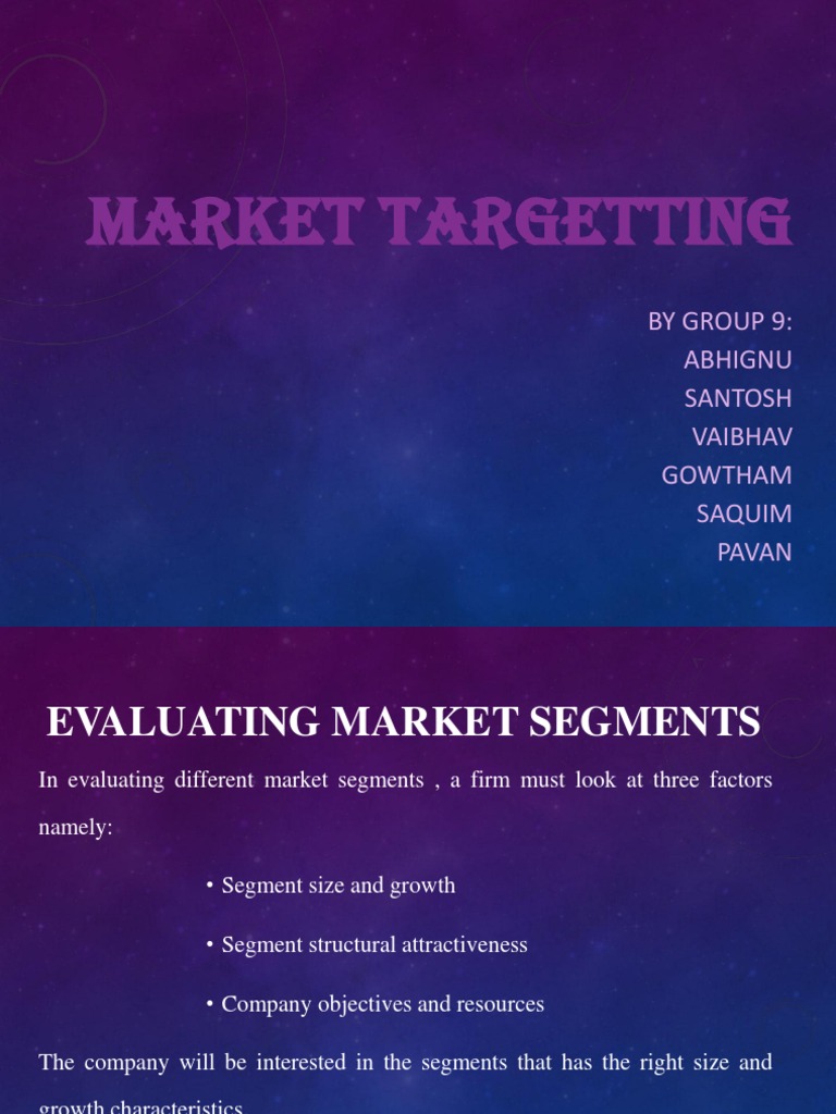 Market Targeting | PDF | Market Segmentation | Marketing