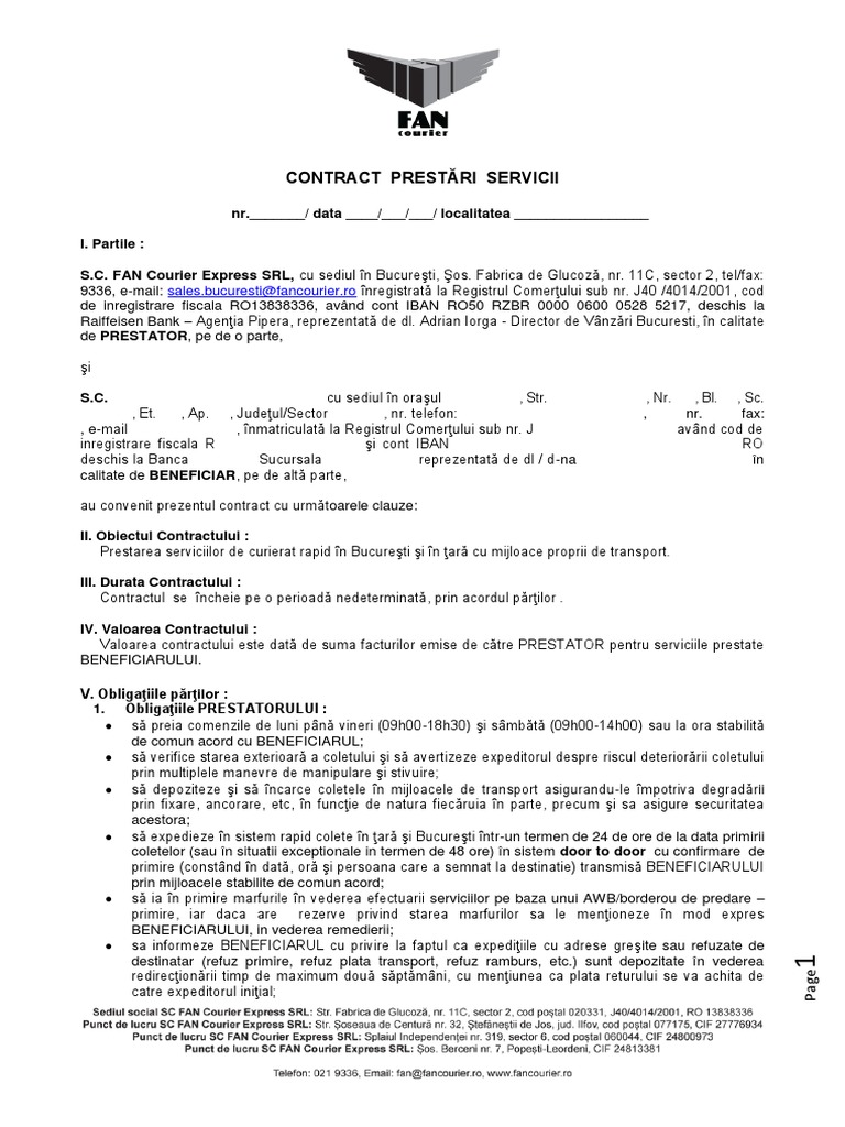 Model Contract Tara Docx