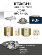 Instalação e operação de condicionador de ar Utopia HFC R-410A