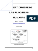 Incertidumbre de Las Filogenias Humanas