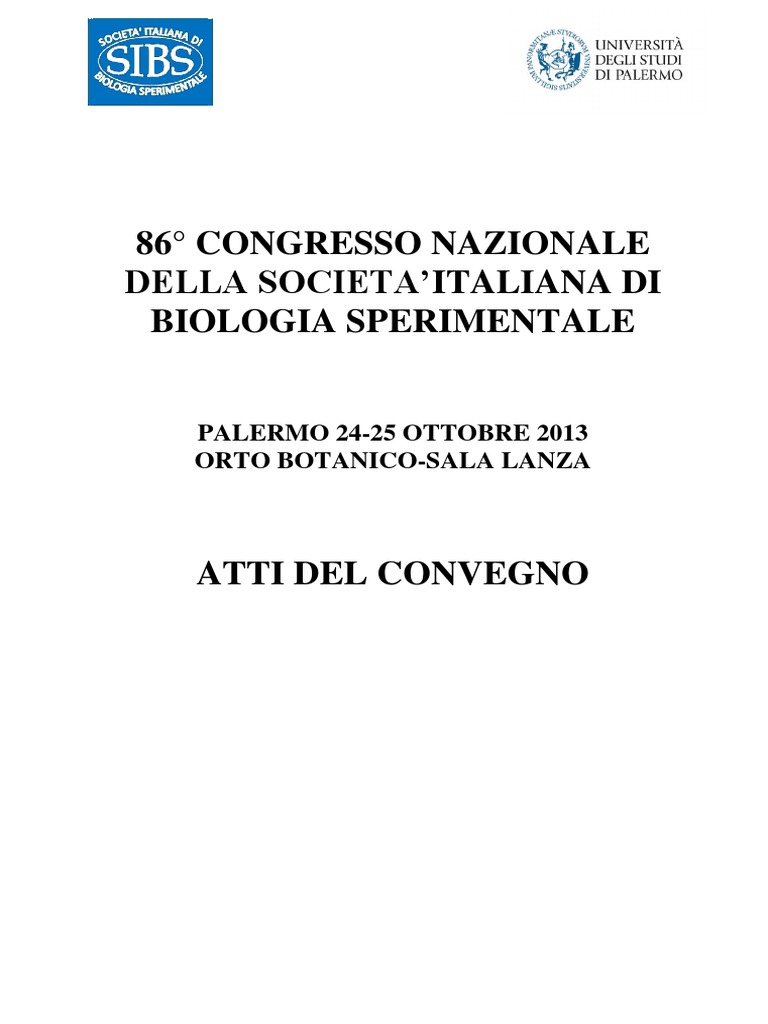 ATTI 86° CONGRESSO NAZIONALE SIBSPresidente Congresso Marco Giammanco Metastasis