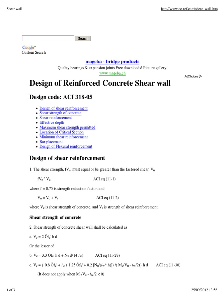 Shear Wall Design Examples and Guidelines | PDF | Shear Stress ...