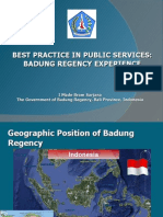 Best Practice - Badung Regency Experience