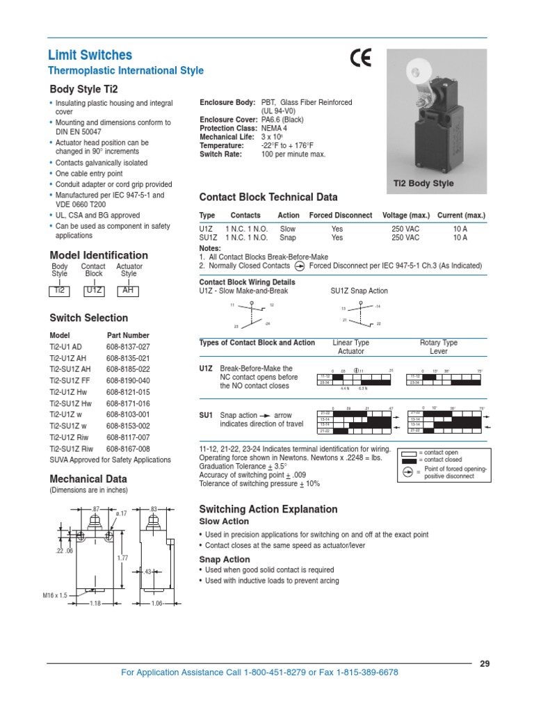 Limit Switches..pdf | Switch | Electrical Wiring