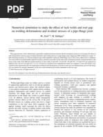 Numerical Simulation To Study The Effect of Tack Welds and Root Gap On Welding Deformations and Residual Stresses of A Pipe-Flange Joint