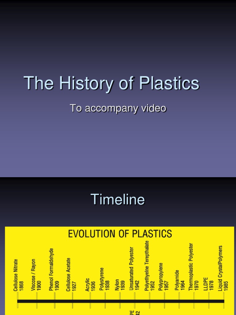 01 History of Plastics.ppt Plastic Manmade Materials