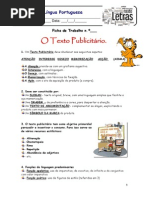 Ficha de Trabalho Texto publicitário