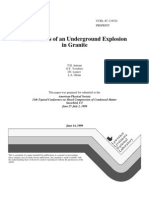 Simulations of an Underground Explosion in Granite