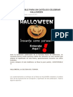 ES INADMISIBLE PARA UN CATÓLICO CELEBRAR EL HALLOWEEN