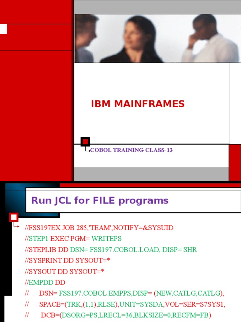 Ibm Mainframes: Cobol Training Class-13 | PDF