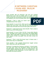 Dialogue Between Christian Sonia Khan and Muslim Musharaf