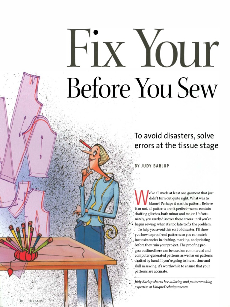 Fix Your Patterns Before You Sew PDF | PDF | Lifestyle