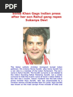 Download Sonia Khan Gags Indian Press After Her Son Rahul Gang Rapes Sukanya Devi by murky1 SN18053147 doc pdf