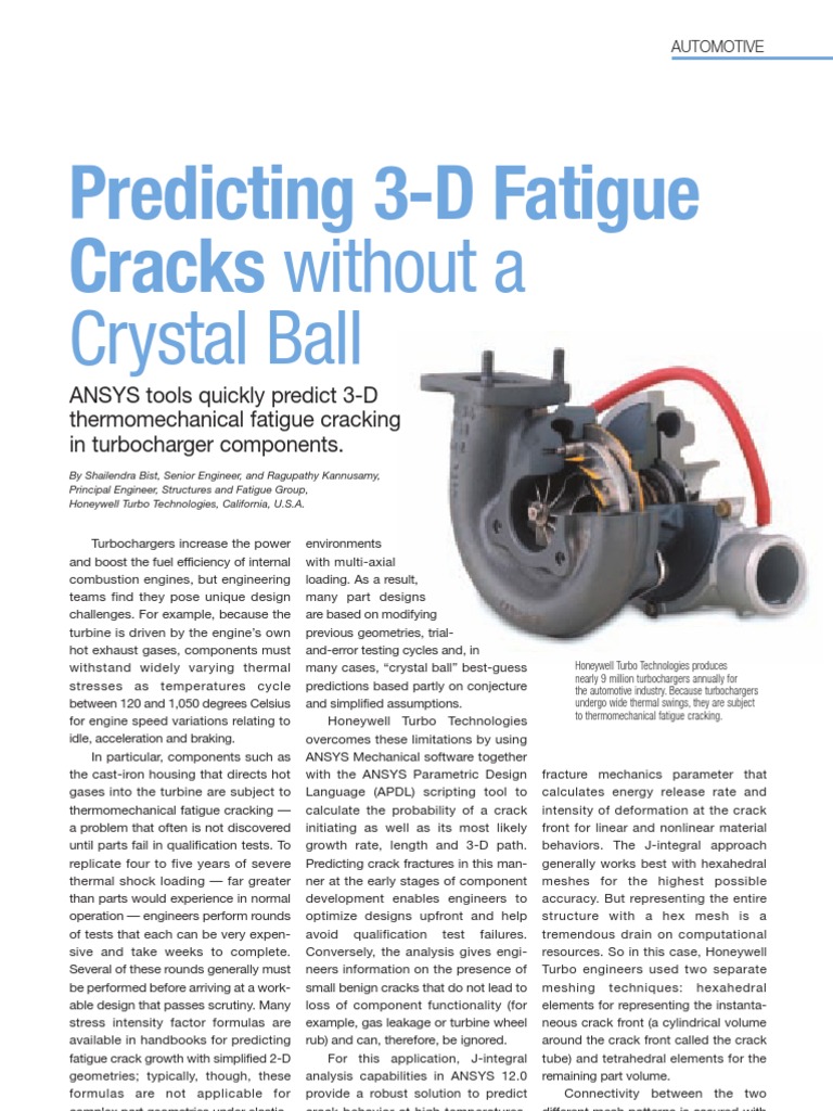 Predicting 3D Fatigue in Turbochargers | PDF | Turbocharger | Fracture ...