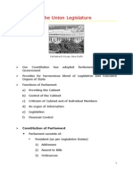 The Union Legislature: Structure and Functions of the Indian Parliament