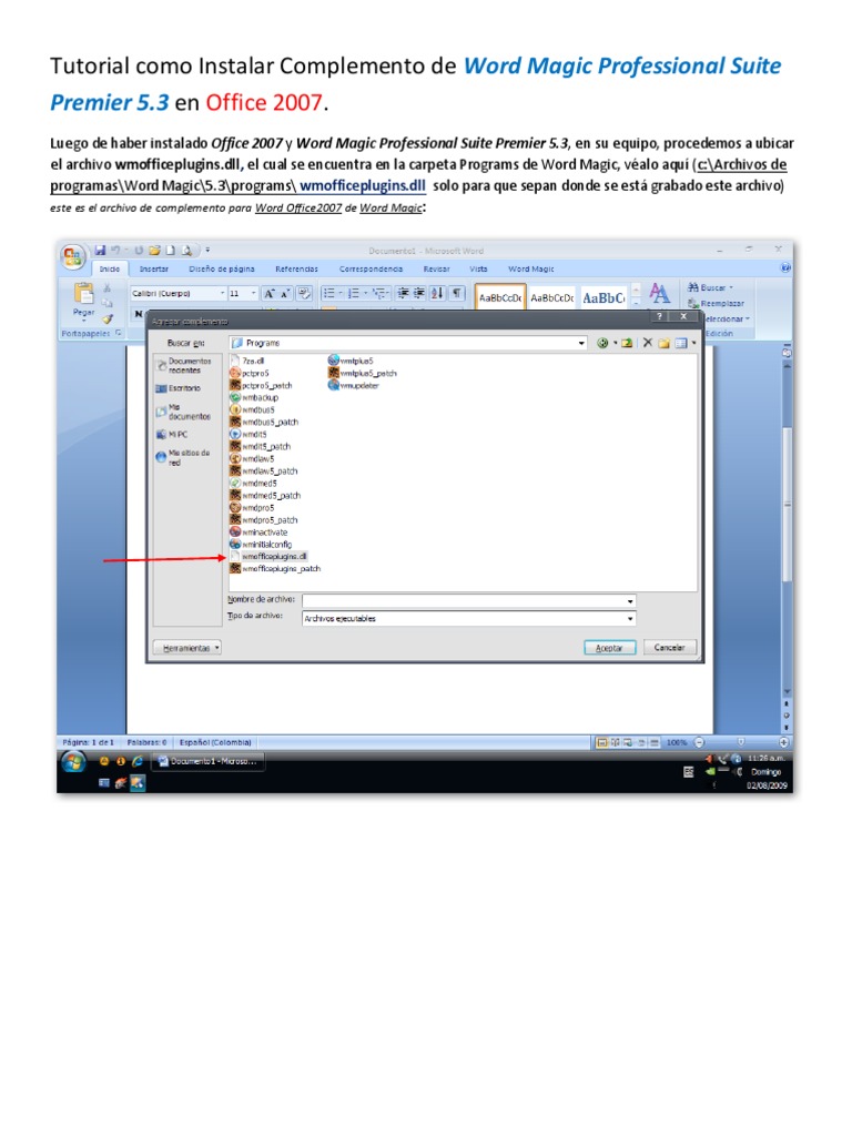 Instalar Word Magic en Office 2007 | PDF
