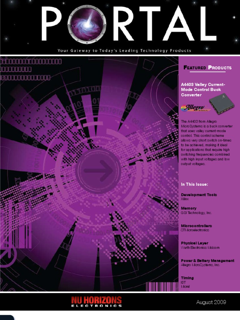 Nu Horizons Electronics - Portal August 2009 | Usb | Digital Electronics