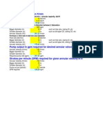 Calculate Annular Velocity and Pump Output Using Diameters and Flow Rates