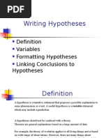 Writing Hypothesis