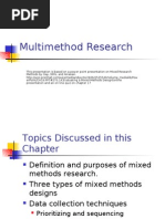 Multi Method Research