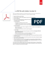 Sign A PDF File With Adobe Acrobat XI