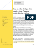 Sarr Et Al 2012 Revue Des Indices Climatiques Utilises Dans Les Assurances Agricoles
