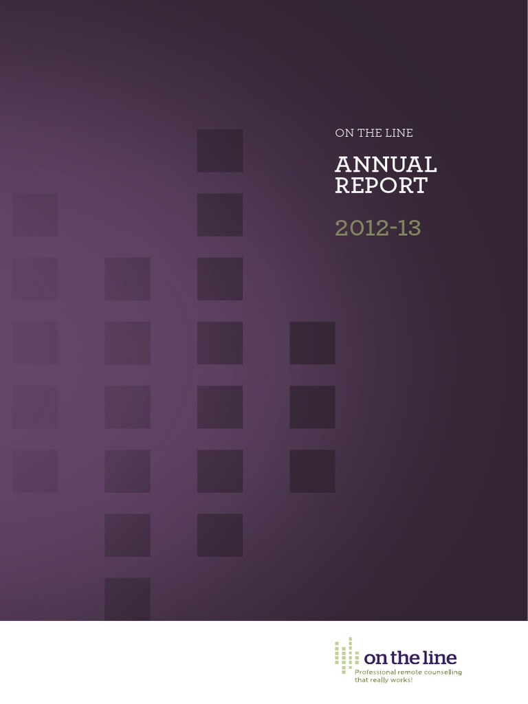On the Line Annual Report 2012-13 | PDF | Depreciation | Expense