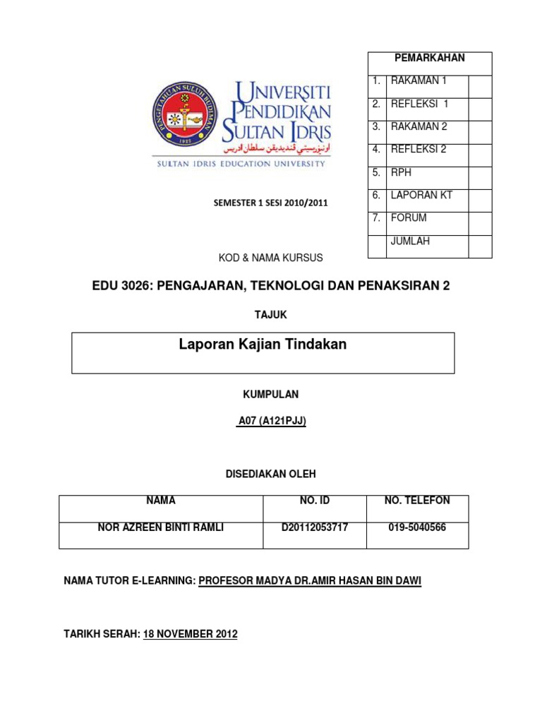 Laporan Kajian Tindakan Pdf