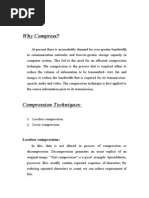 Why Compress?: Lossless Compression