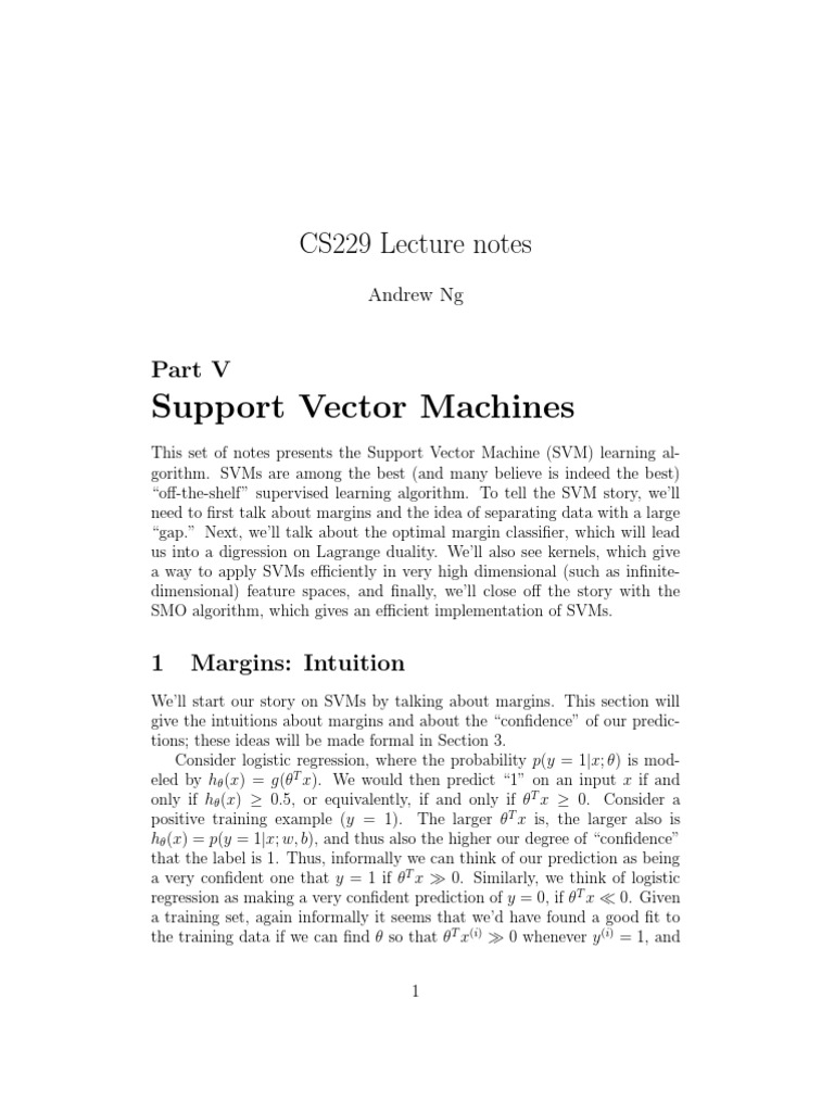 Support Vector Machines Overview | PDF | Support Vector Machine ...