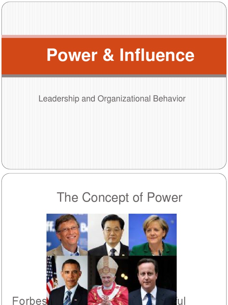 Power & Influence: Leadership and Organizational Behavior | PDF
