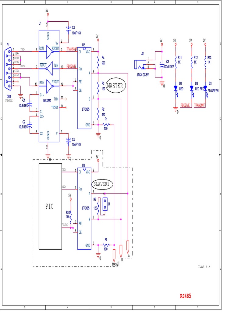 RS485 Module Circuit Schematic | PDF | Home & Garden | Technology ...