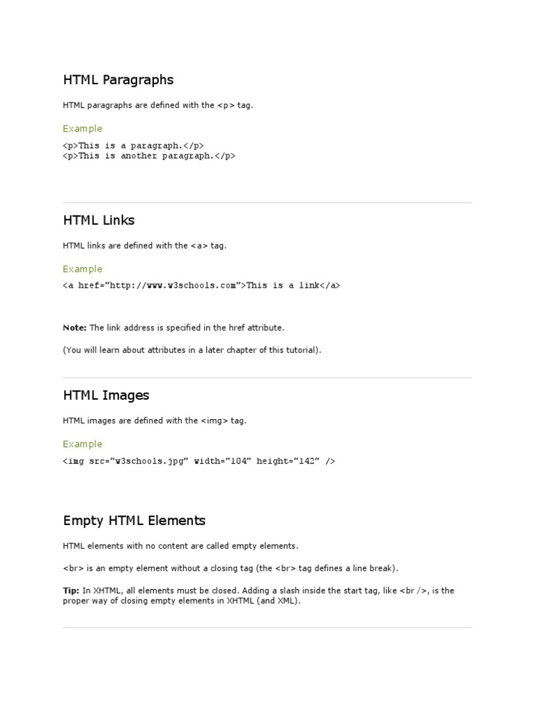 HTML Codes Foa Website | PDF | Html Element | Html