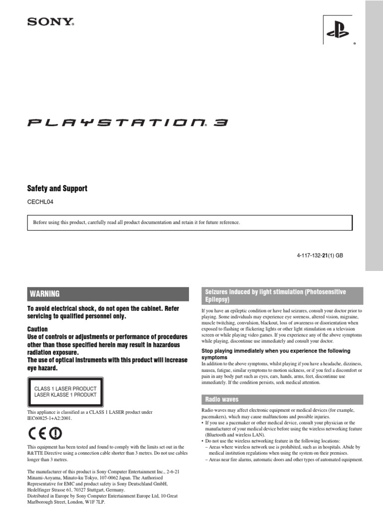 playstation-3-cechl04 service manual | Blu Ray | Compact Disc