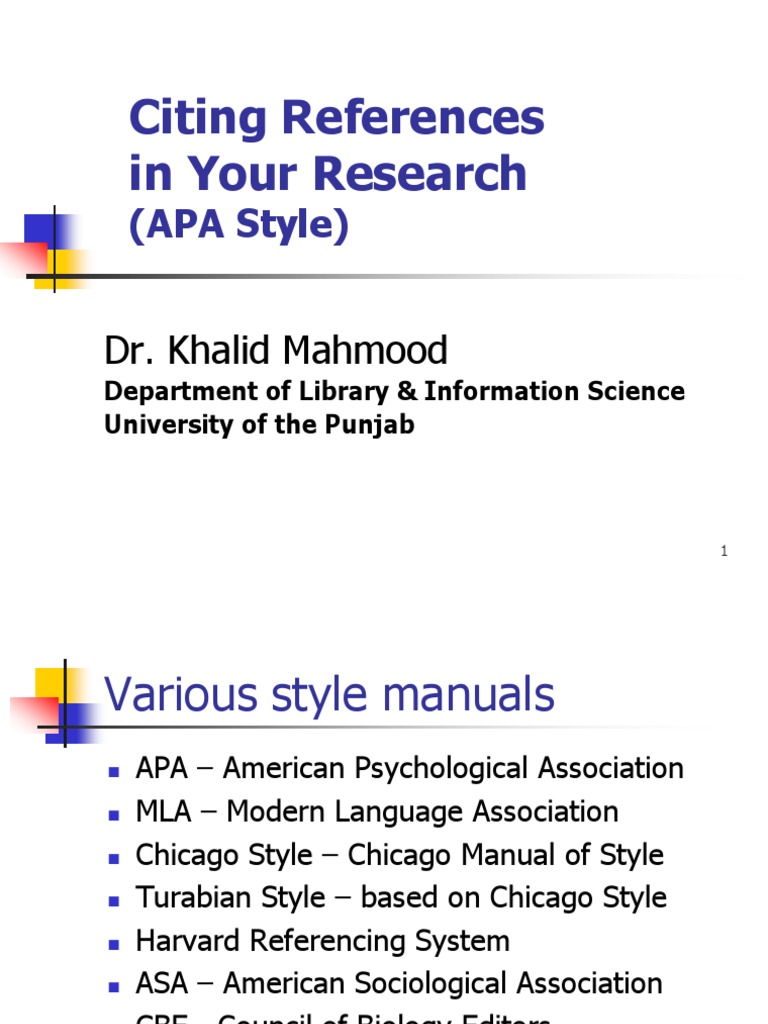 7Citing sources APA.ppt Citation Publishing