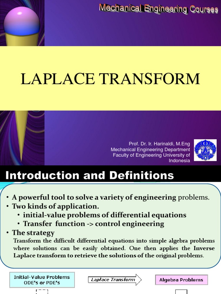 Laplace Transform In Engineering Solutions Pdf Laplace Transform