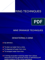 Mine Dewatering Techniques for Water Collection and Disposal